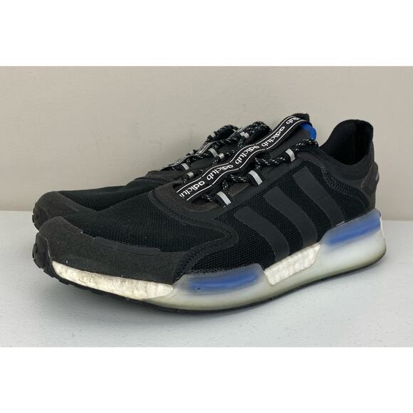 Men Adidas NMD R1 V3 black royal blue athletic shoes sneakers HQ9838, 12 main image 6